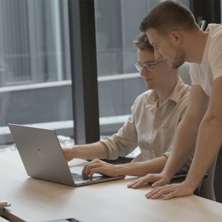 team discussing in a meeting room